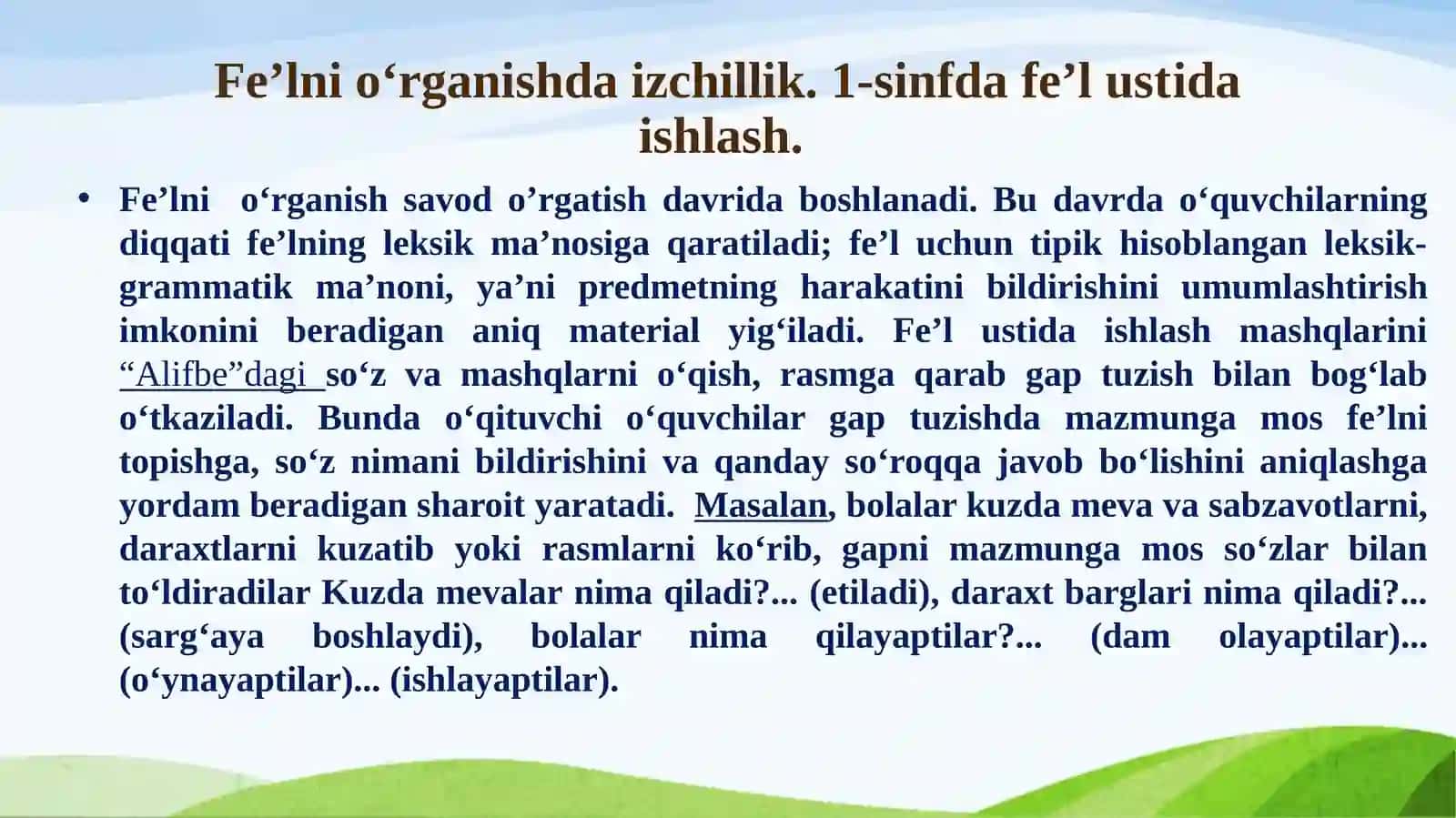 Boshlang’ich sinflarda fe’lni o‘rganish tizimi 4
