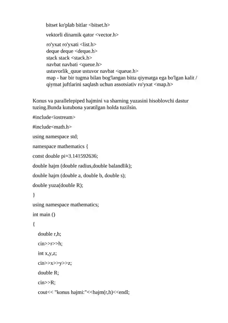 STL C ++ Standart Shablon Kutubxona 4
