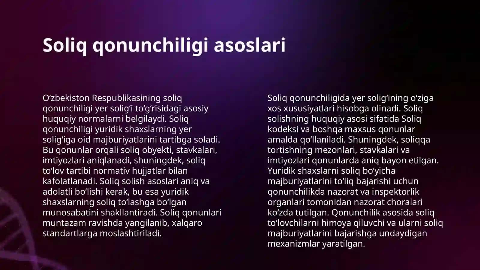 YURIDIK SHAXSLARDAN OLINADIGAN YER SOLIG'I 4