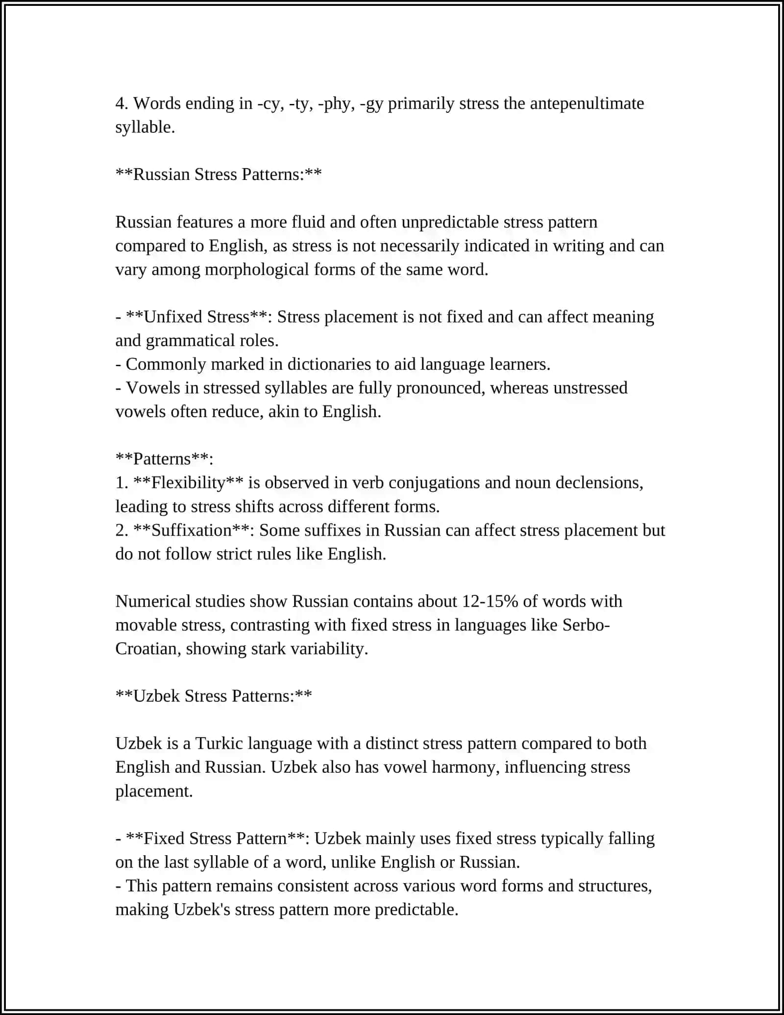 FEATURES OF ACCENT AND INTONATION IN ENGLISH, RUSSIAN AND UZBEK LANGUAGES 4