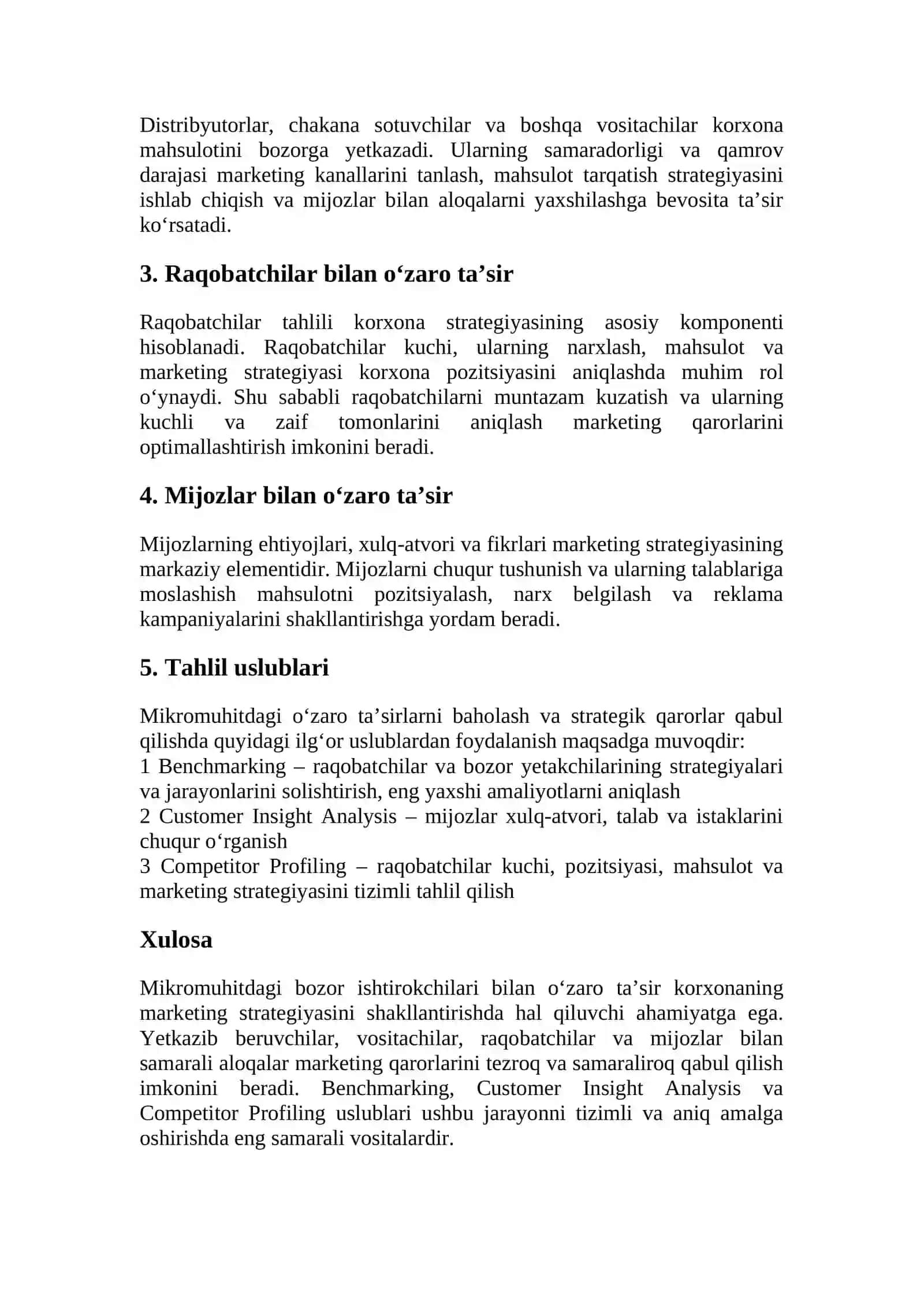 Marketing Fani Amaliydan Tayyorlagan Topshirig’i 4