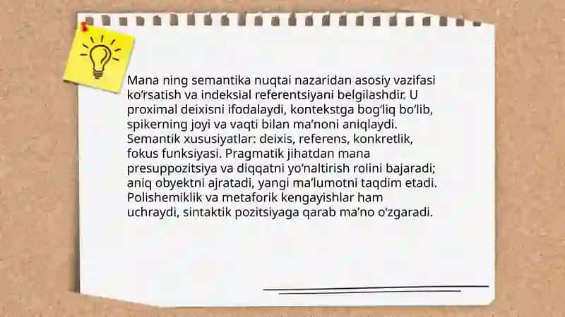 Mana so‘zining lug'aviy ma'nosi va semantik xususiyatlari 4