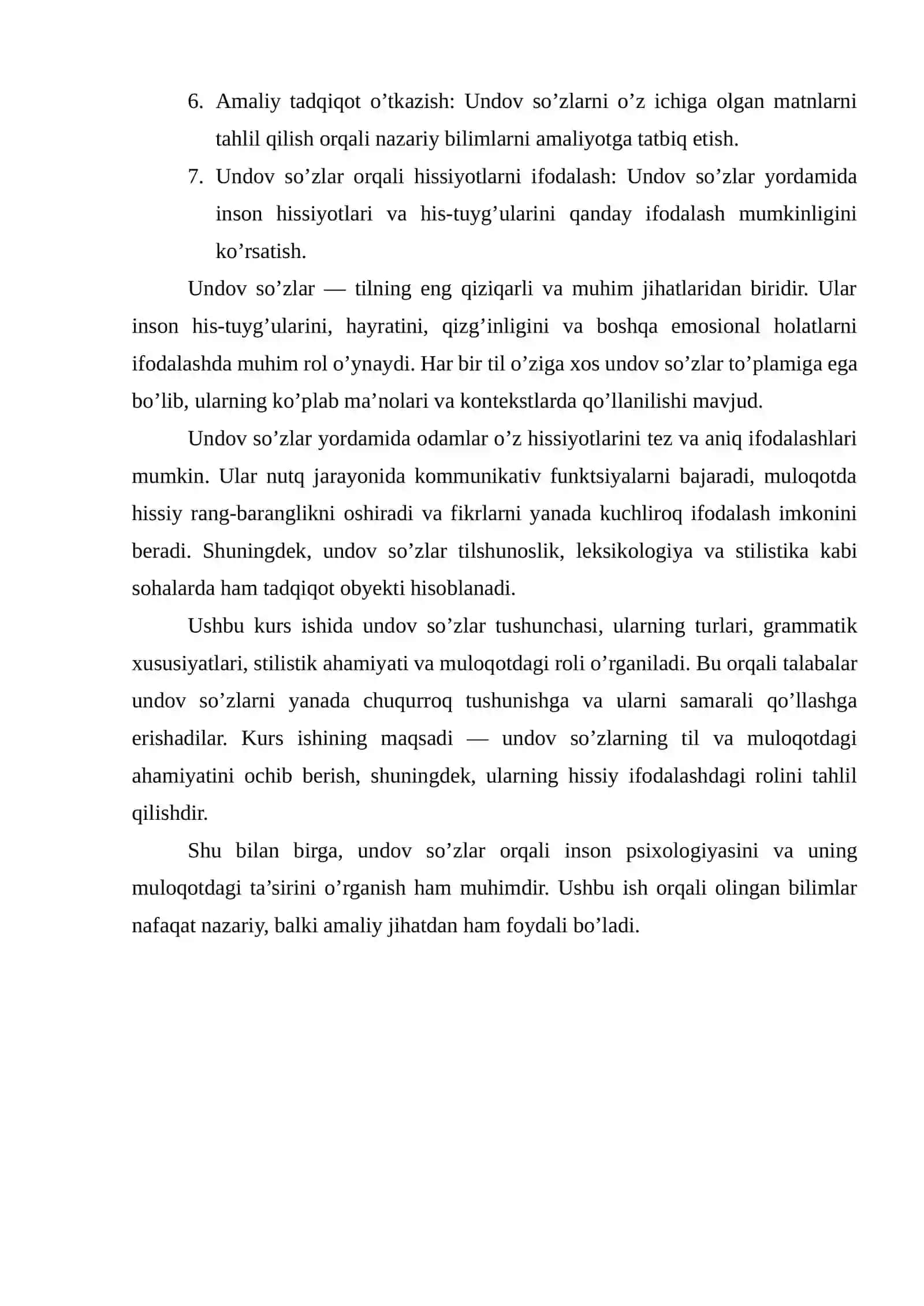 Undov So'zlar 4