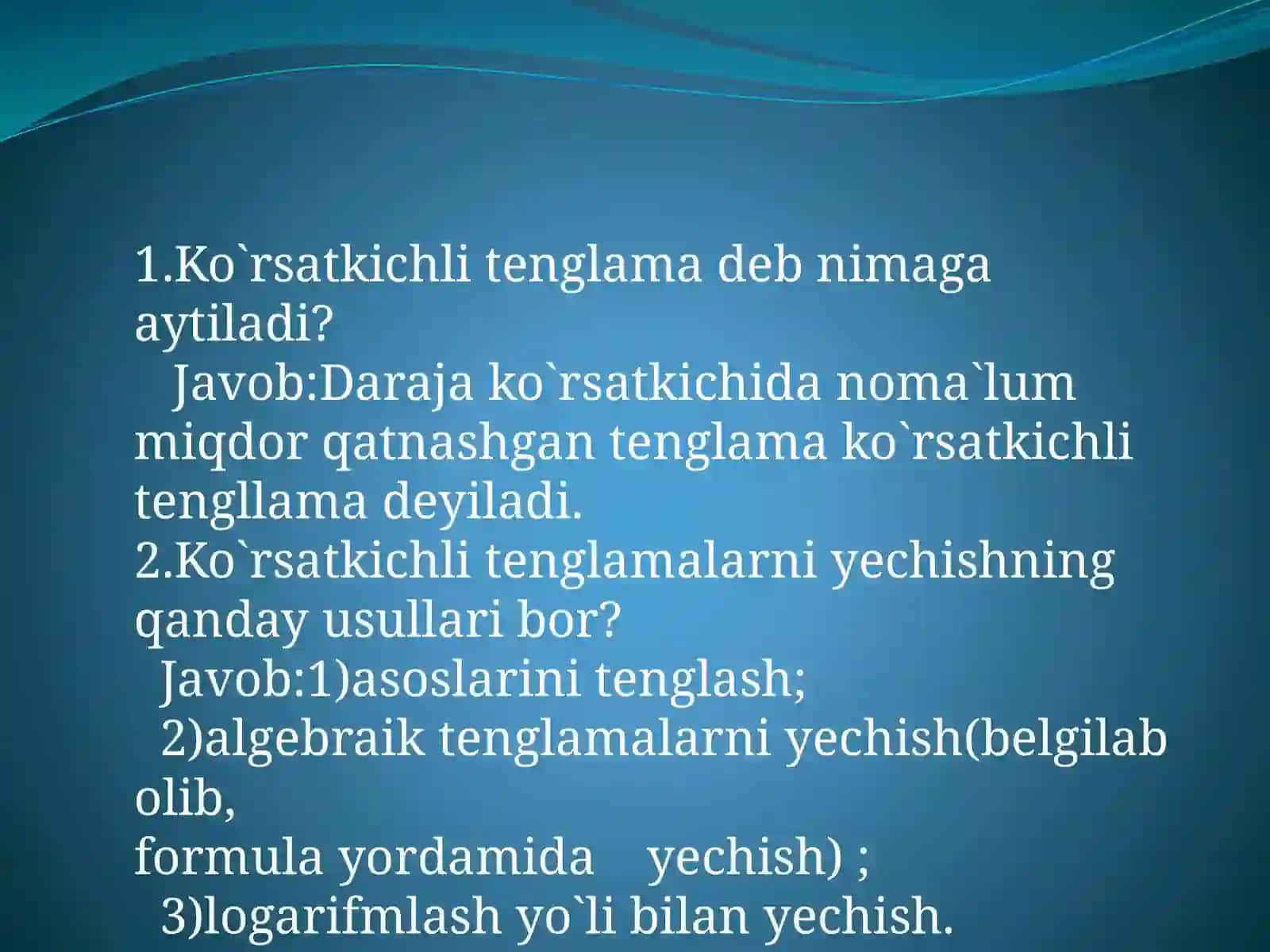 11-sinf Algebra fanibo`yi chataqdimot 4