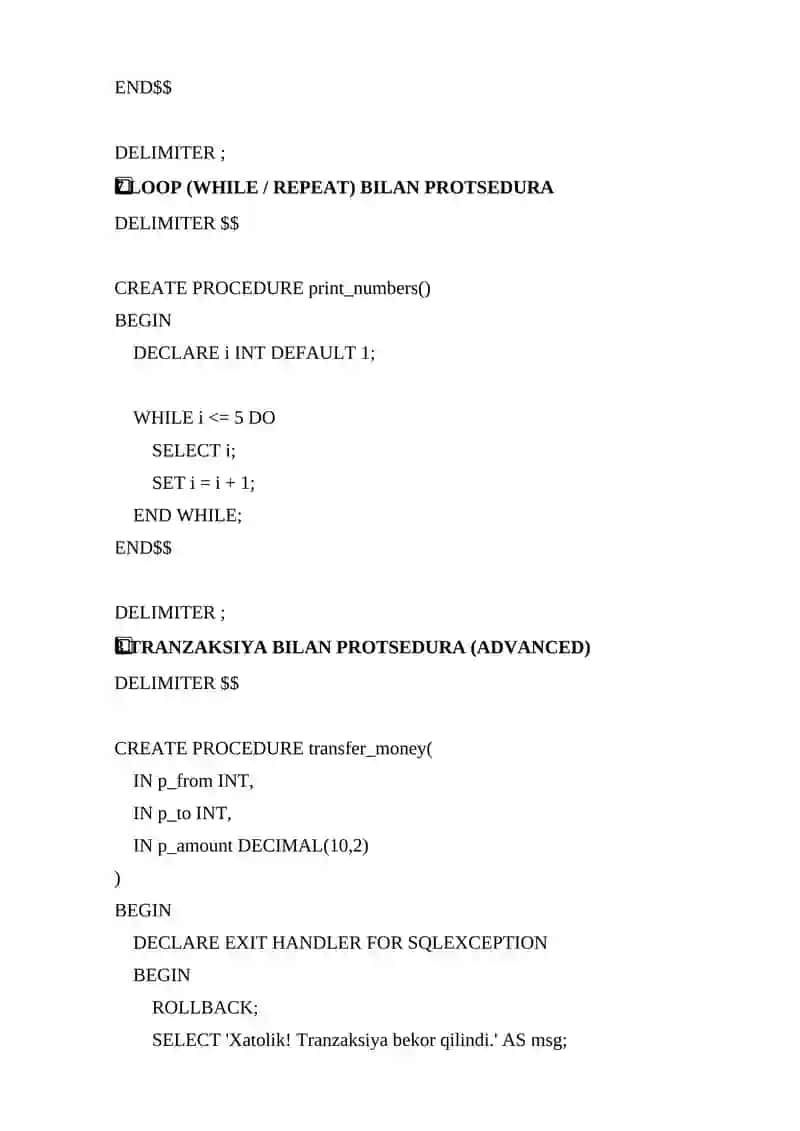 MANTIQIY SHARTLAR BILAN (IF / ELSE) 4