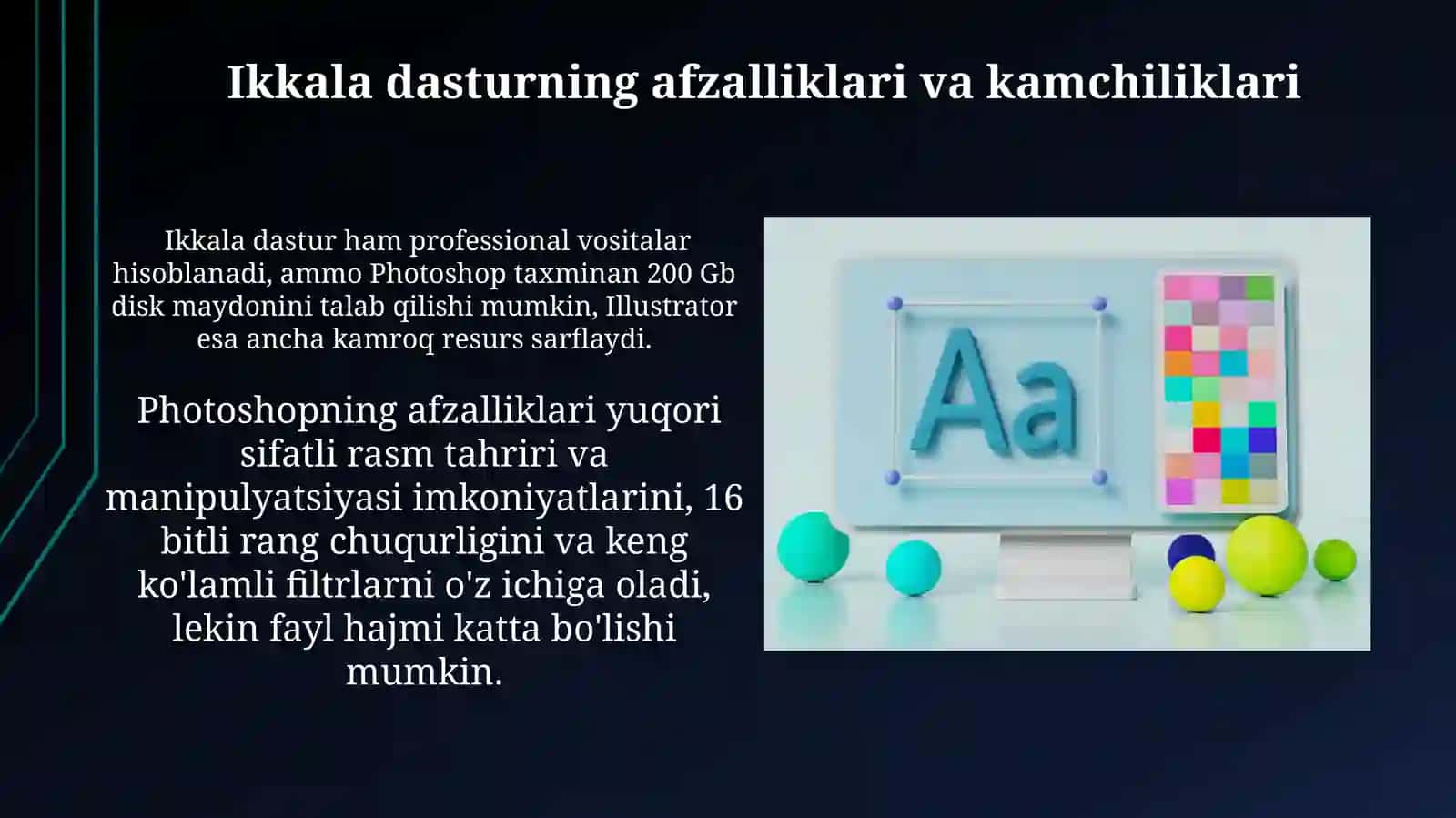 Grafik muharrirlar: Adobe Photoshop va Illustrator imkoniyatlari 4