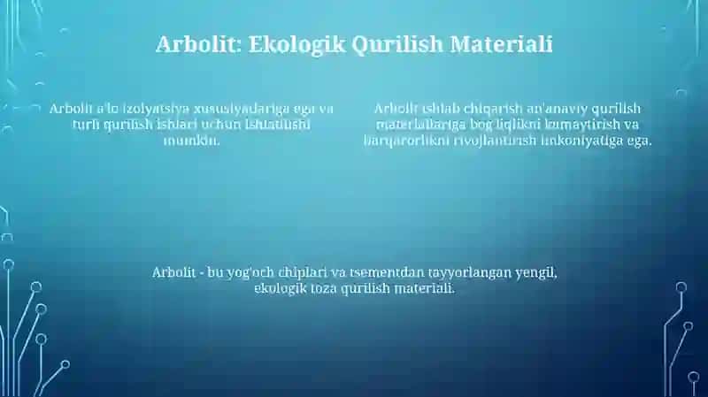 Arbolit ishlab chiqarishning istiqbollari 4