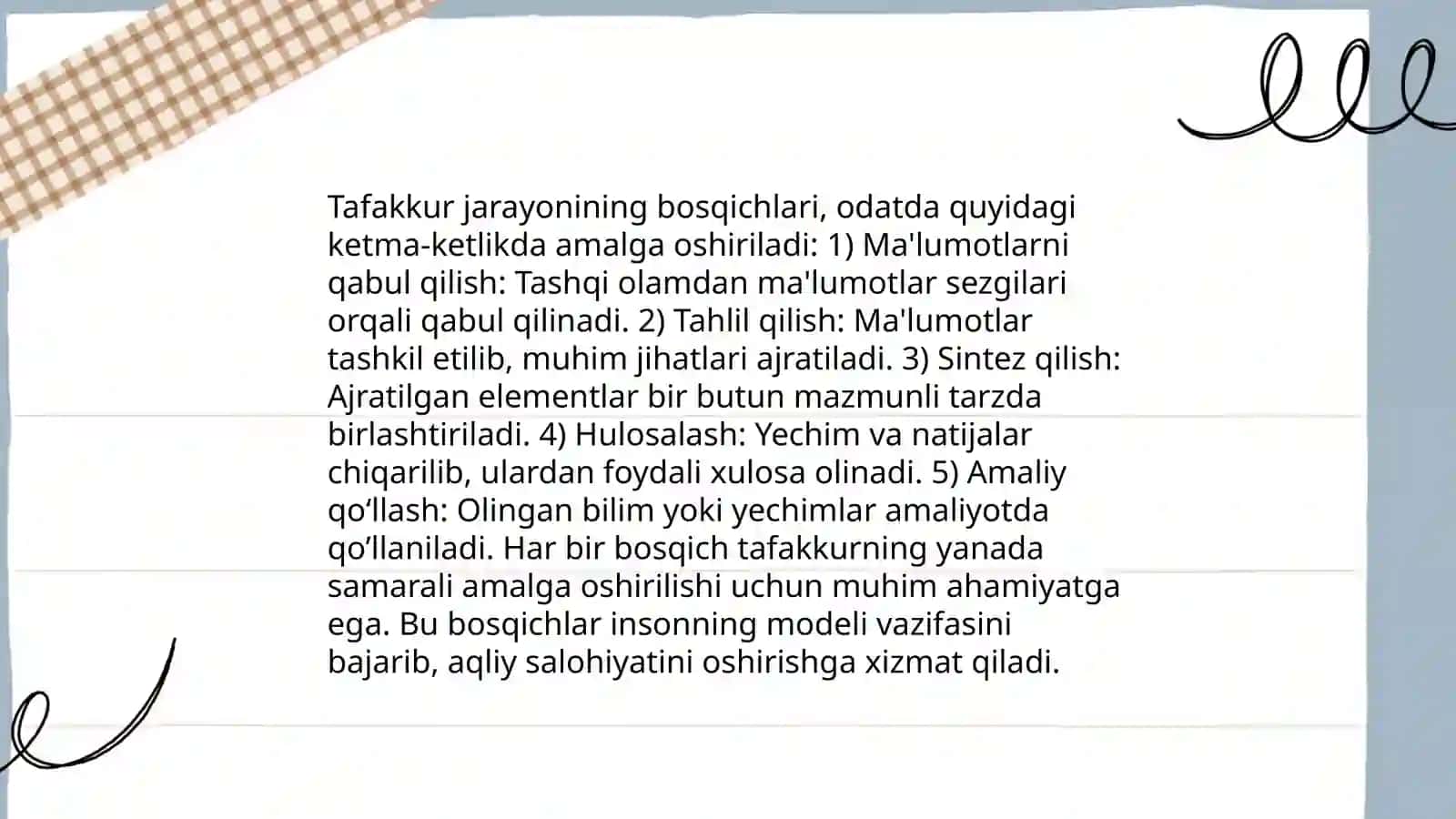 Tafakkur va nutq jarayoni 4