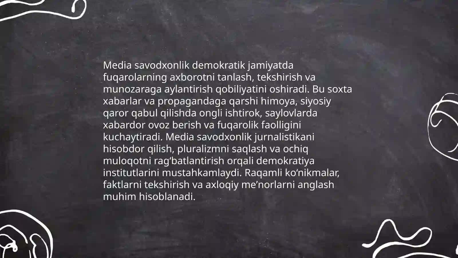 Media savodxonlik va axborot madaniyati: tushunchalar va asosiy tamoyillar 4