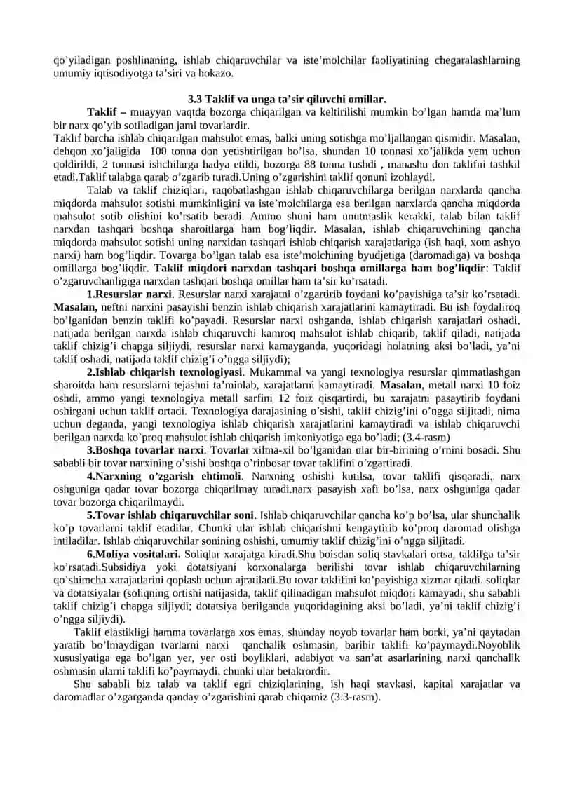 TALAB VA TAKLIF TAHLILI ASOSLARI 4