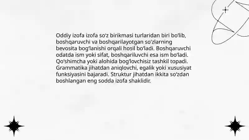 Izofa soʻz birikmasi turlari 4