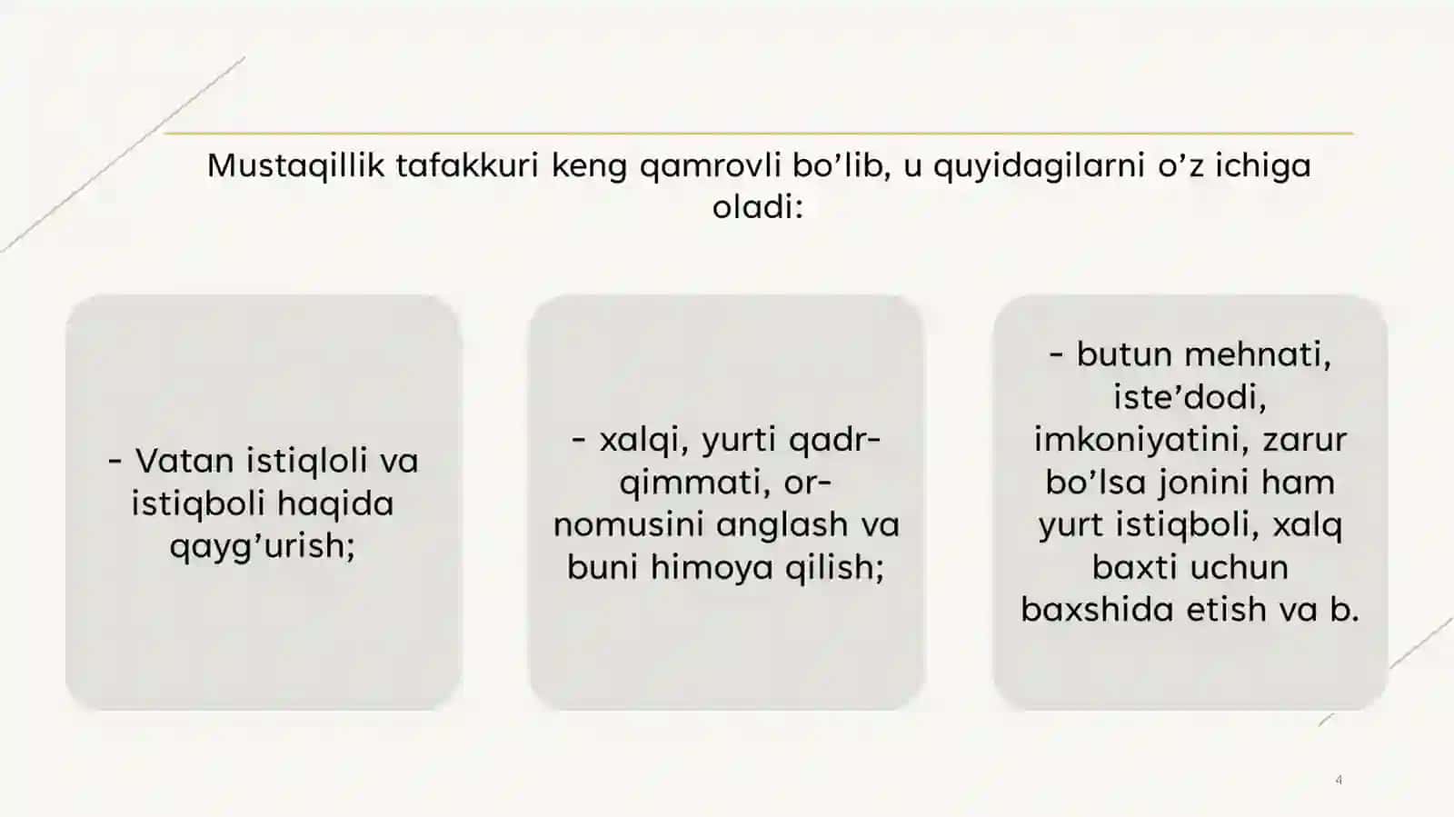 OILADA BOLALARNI VATANPARVARLIK RUHIDA TARBIYALASHNING SHAKL, METOD VA VOSITALARI 4
