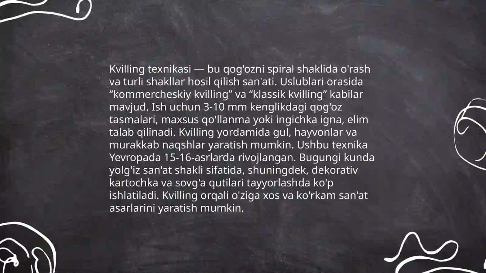 Kvilling sanatining rivojlanishi 4