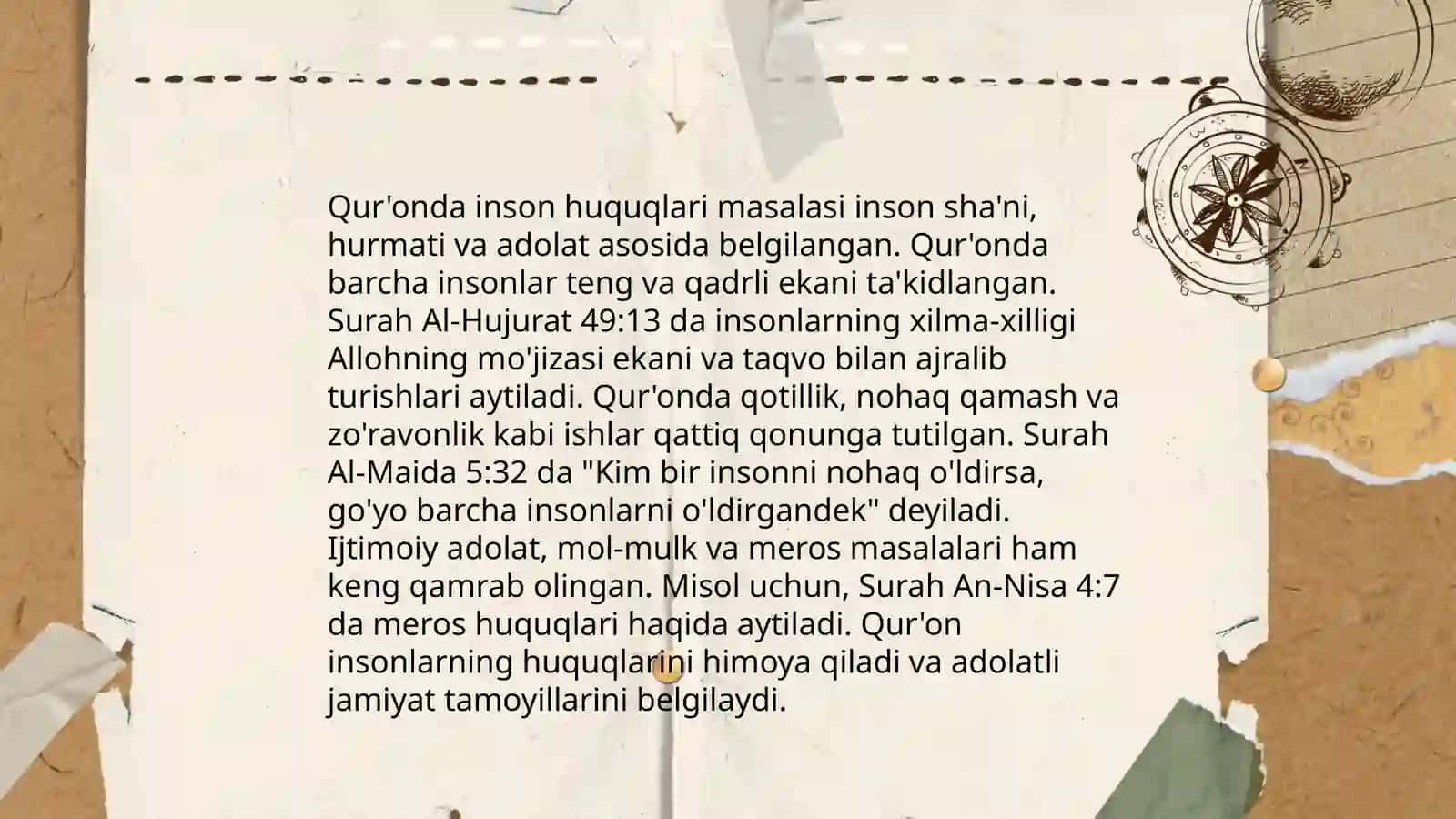 Islomda inson huquqlari himoyasi, ijtimoiy tenglik, va adolar tolerantik 4