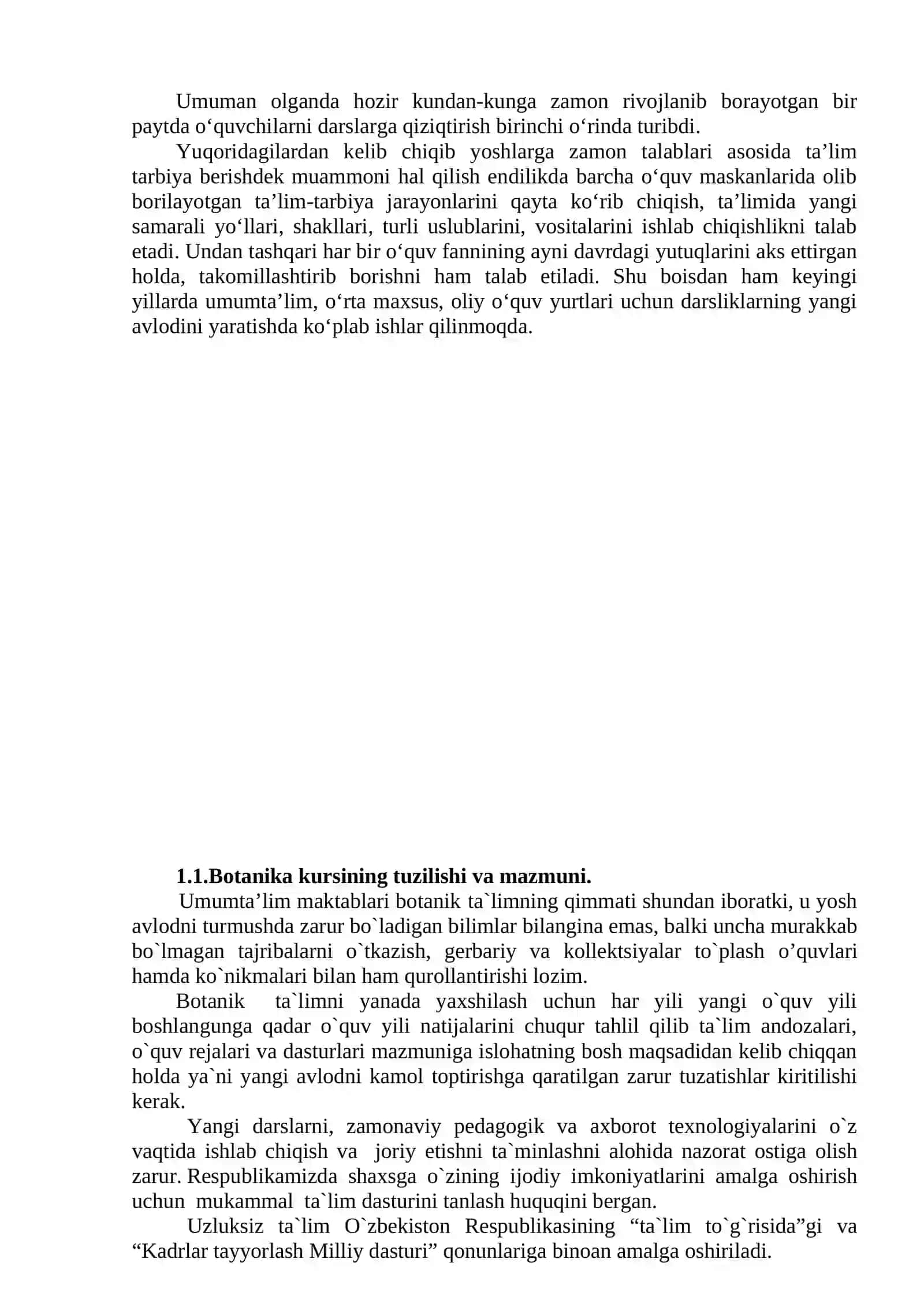 BOTANIKA DARSLARIDA SINFDAN TASHQARI ISHLARDA KUZATISH VA TAJRIBALAR O’TKAZISH METODIKASI 4