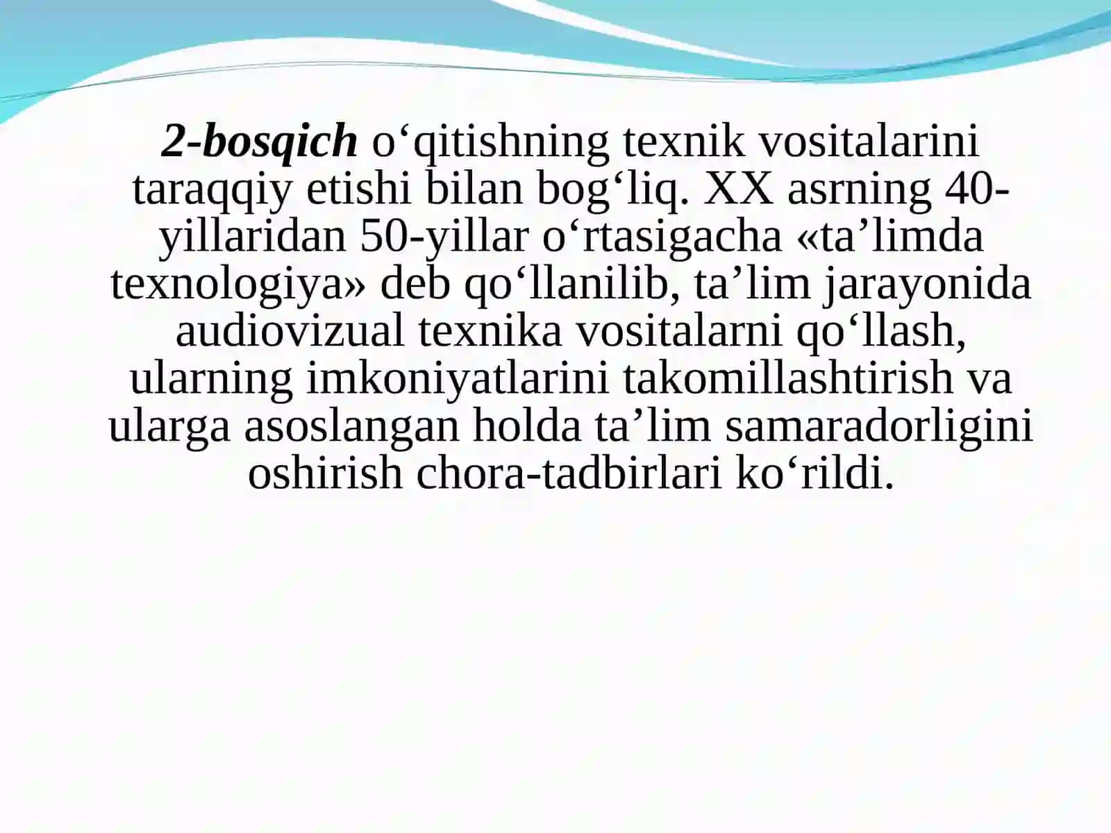 KASBIY FANLARNI O’QITISHDA YANGI PEDAGOGIK TEXNOLOGIYA USULLARIDAN FOYDALANISH 4