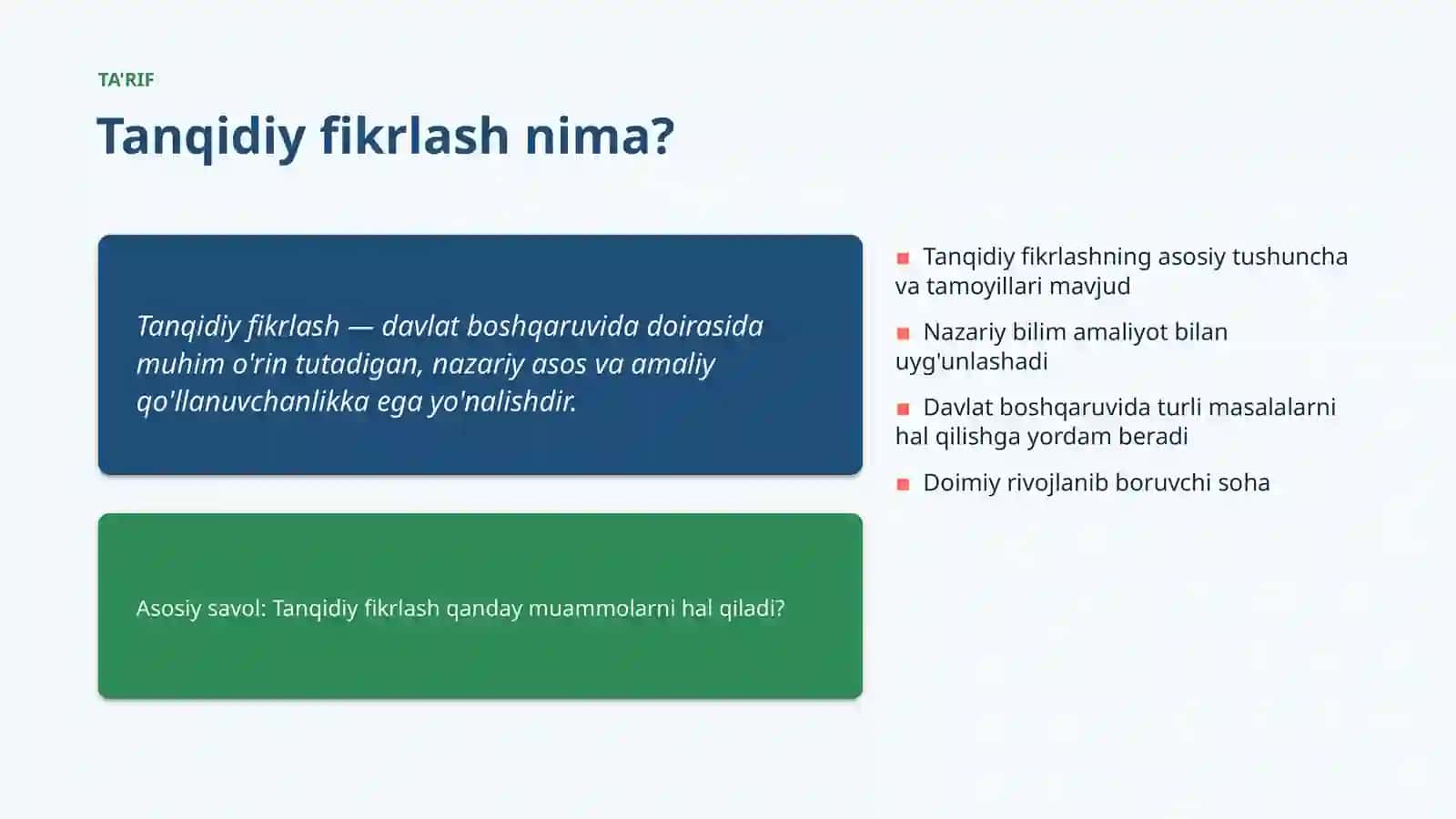 Tanqidiy Fikrlash 4
