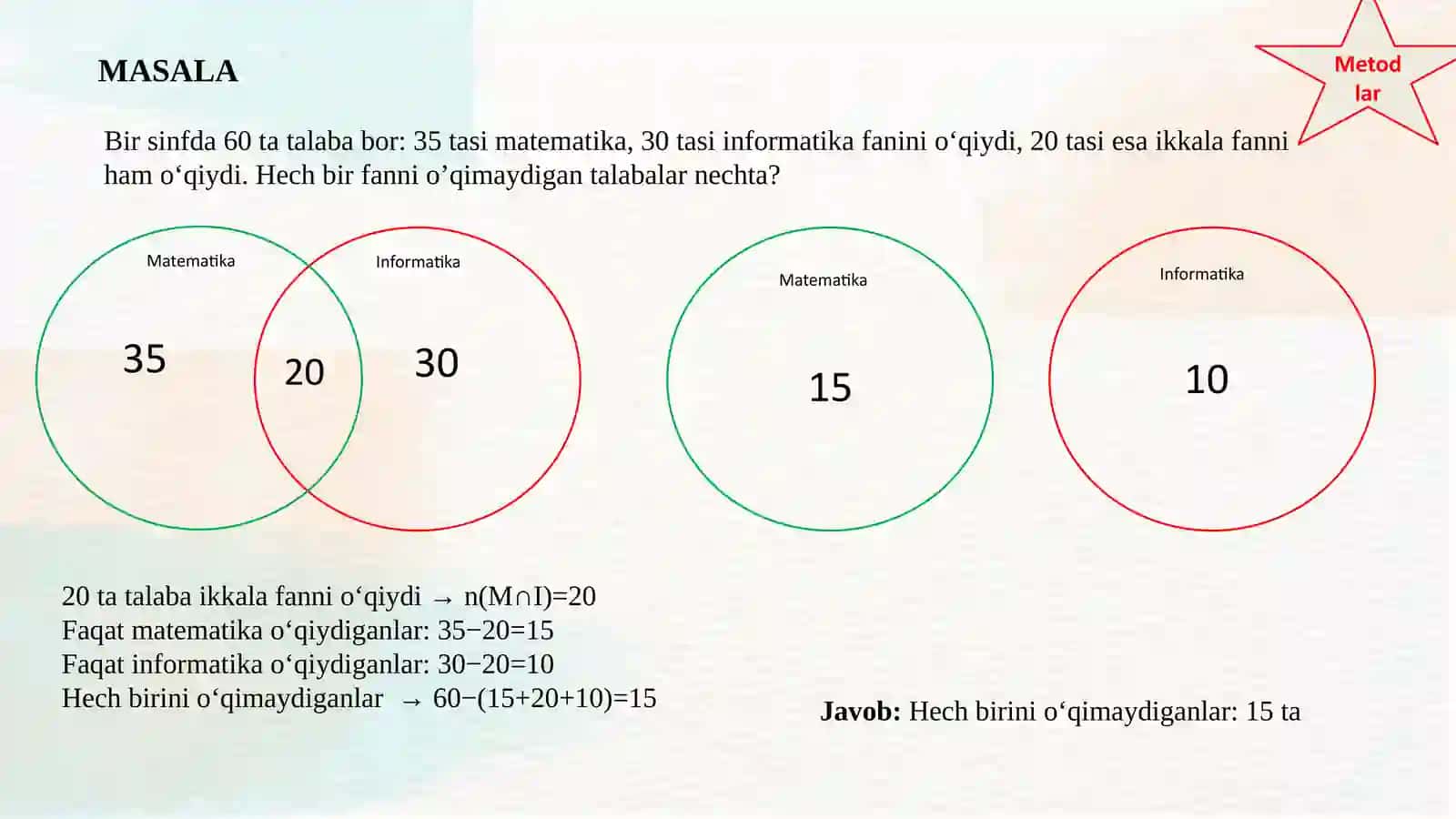 Dars o'tish uchun "20 Metod" 4