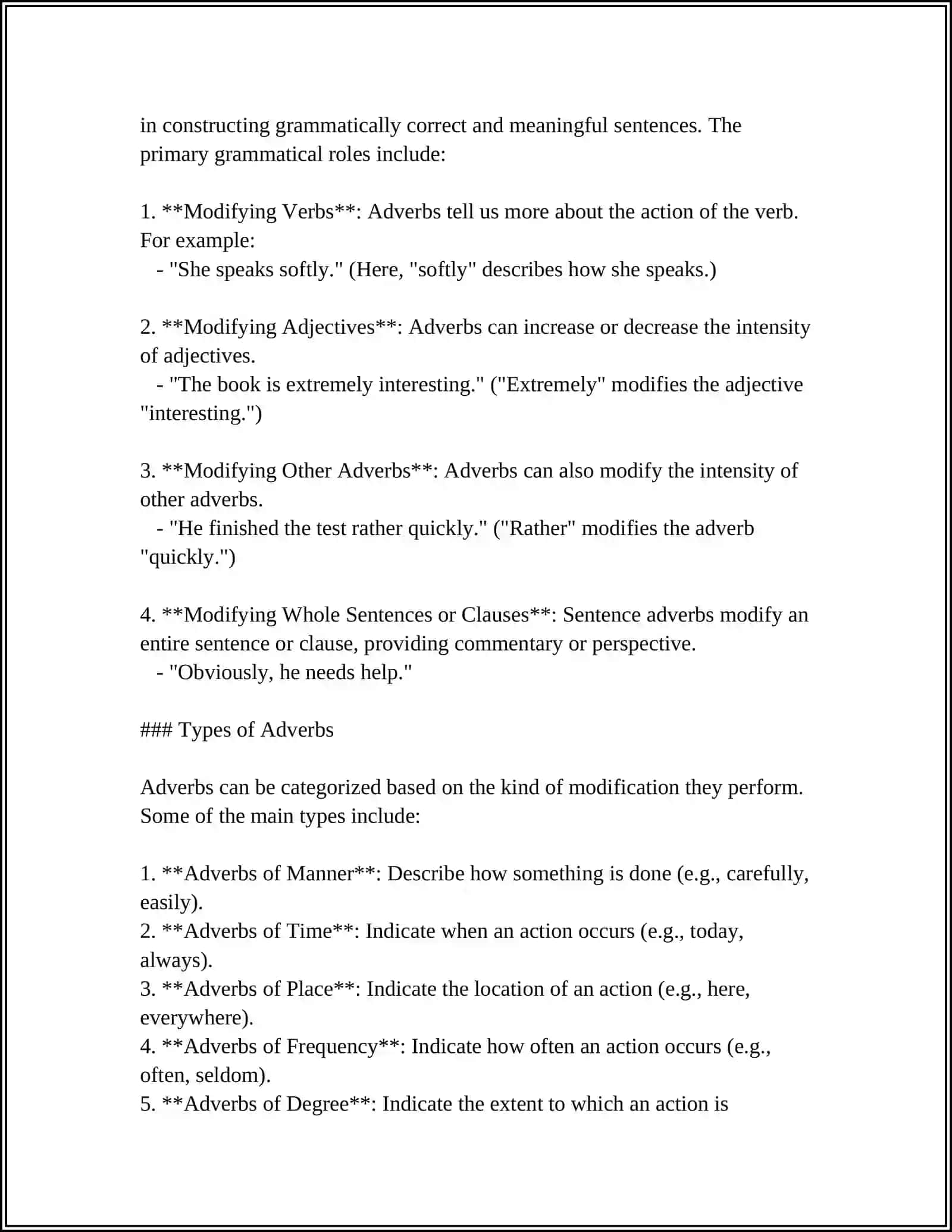 GETTING FAMILIAR WITH ENGLISH GRAMMAR STRUCTURE OF THE ADVERB 4