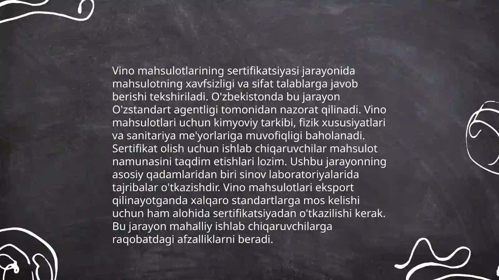Vino mahsulotlarining sifati va xafsizligi 4