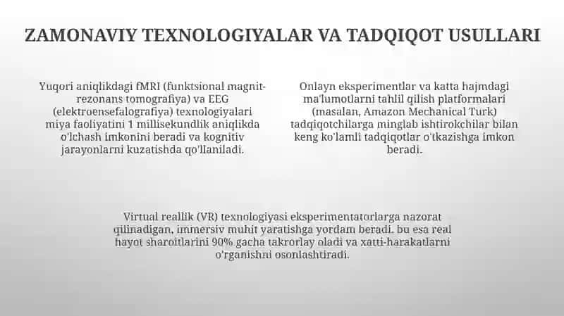 Eksperimental psixologiya hozirgi davrdagi holati 4