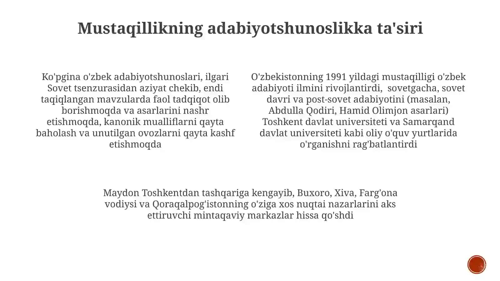 Oʻzbek adabiyotshunoslari va ularning fan rivojida tutgan o'rni 4
