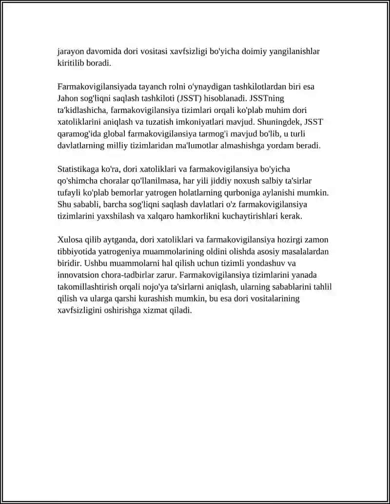 HOZIRGI ZAMON TIBBIYOTIDA YATROGENIYA MUAMMOLARI 4