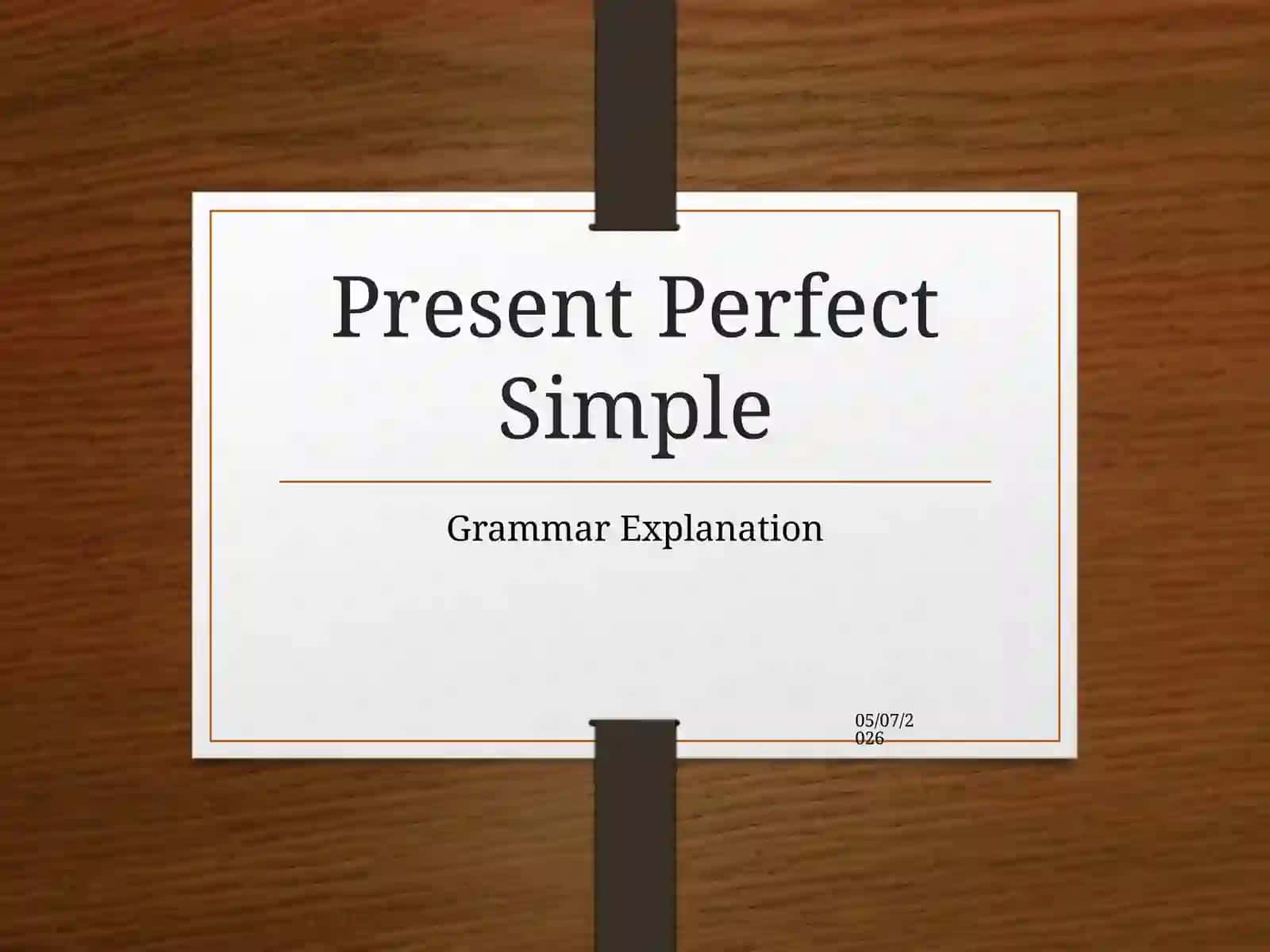 Present Perfect Simple 4