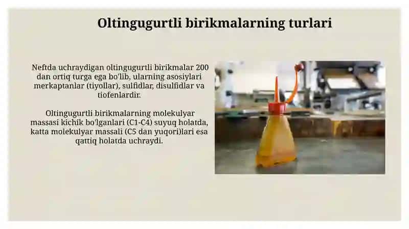 Oltingugurt va azot birikmalari 4