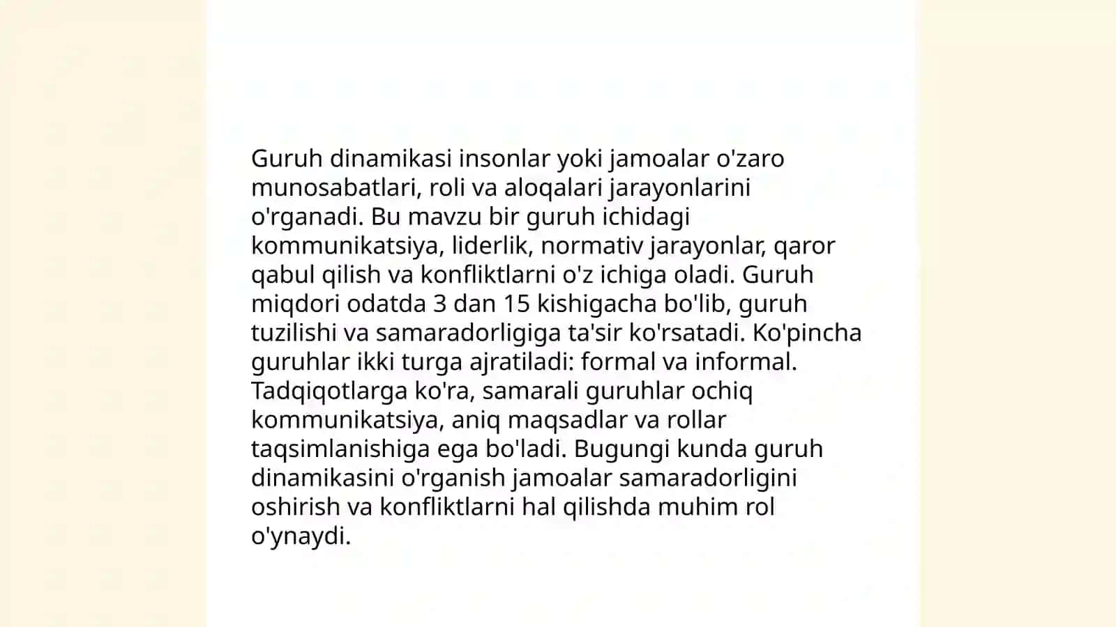 Shaxsiy, guruh va jamoa xulq-atvori 4