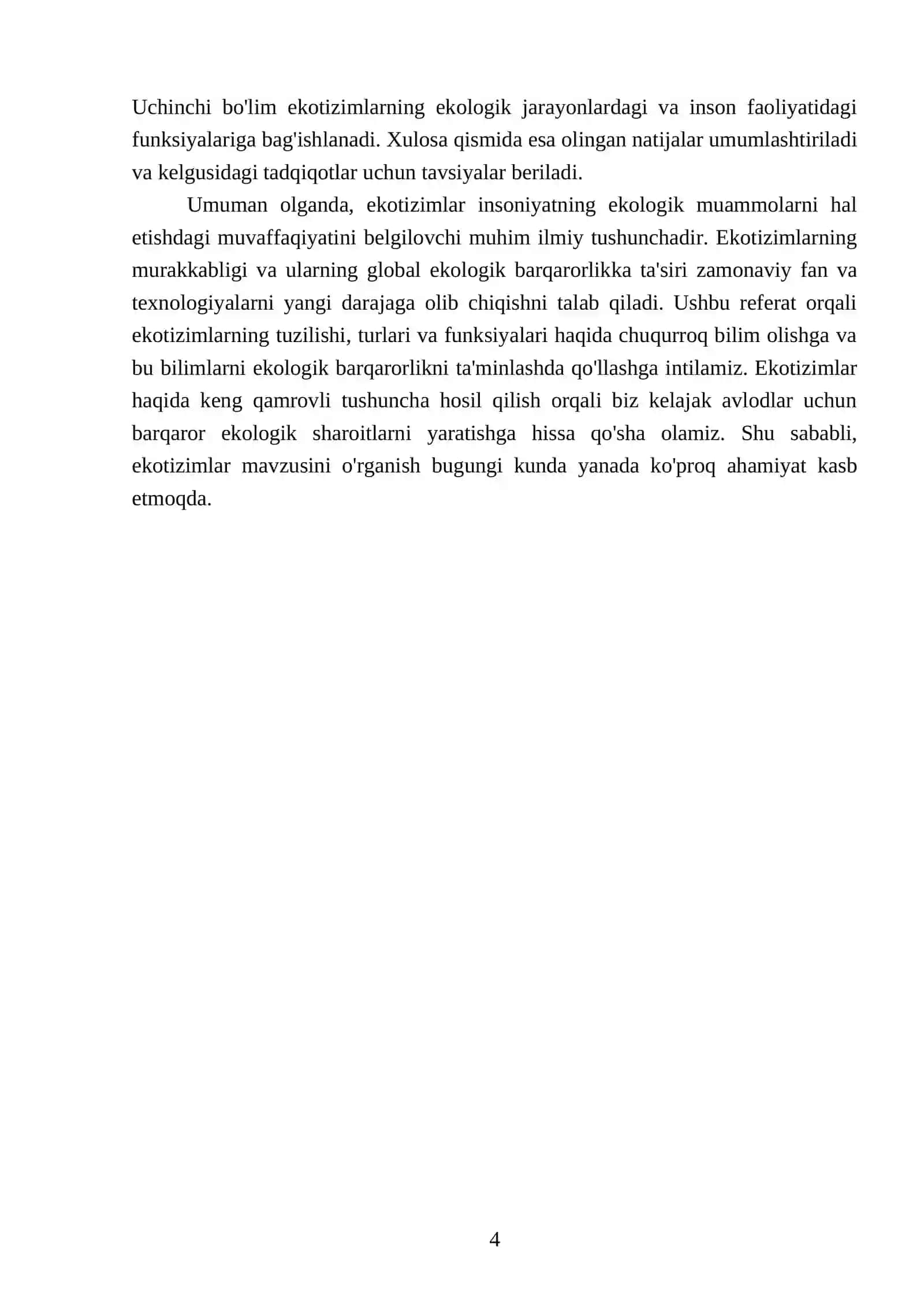 Ekotizimlar: tuzilishi, turlari va funksiyalari 4