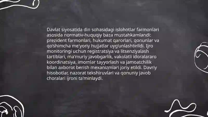 Farmonlar va qarorlarning ijrosi: umumiy nazorat va monitoring tizimining samaradorligini tahlil qilish 4
