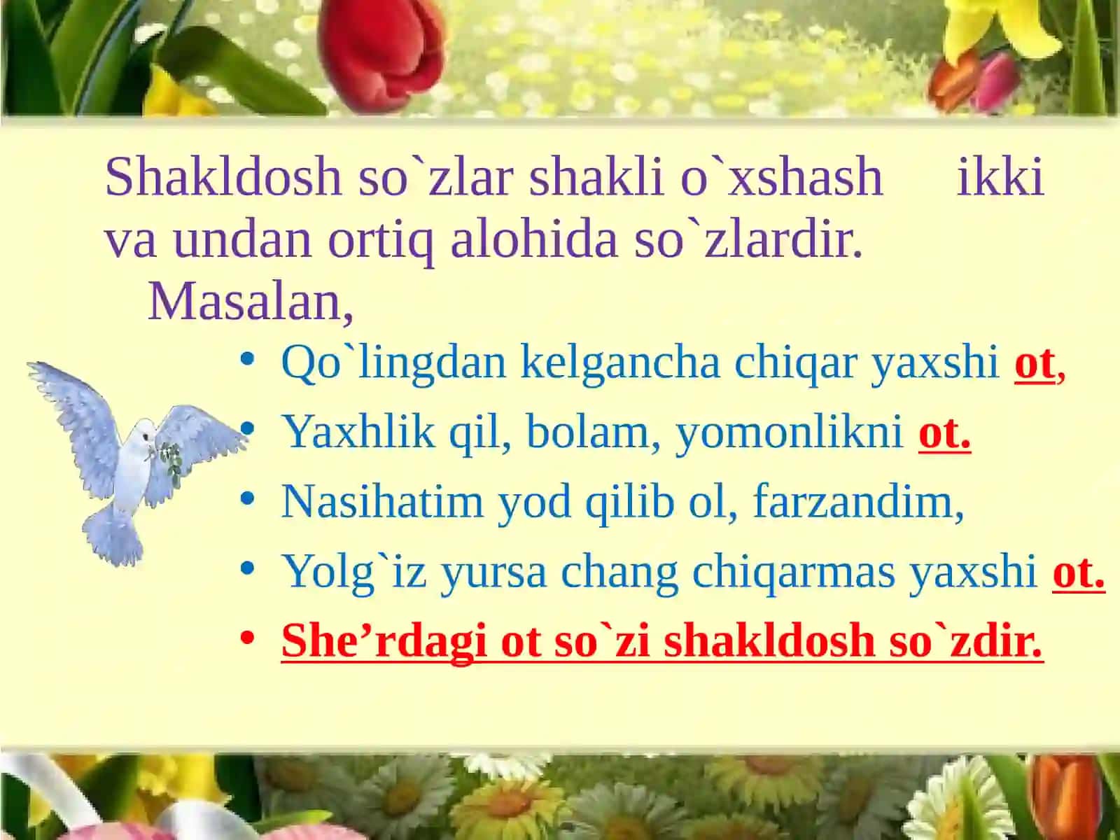 Shakldoshso`zlar 4