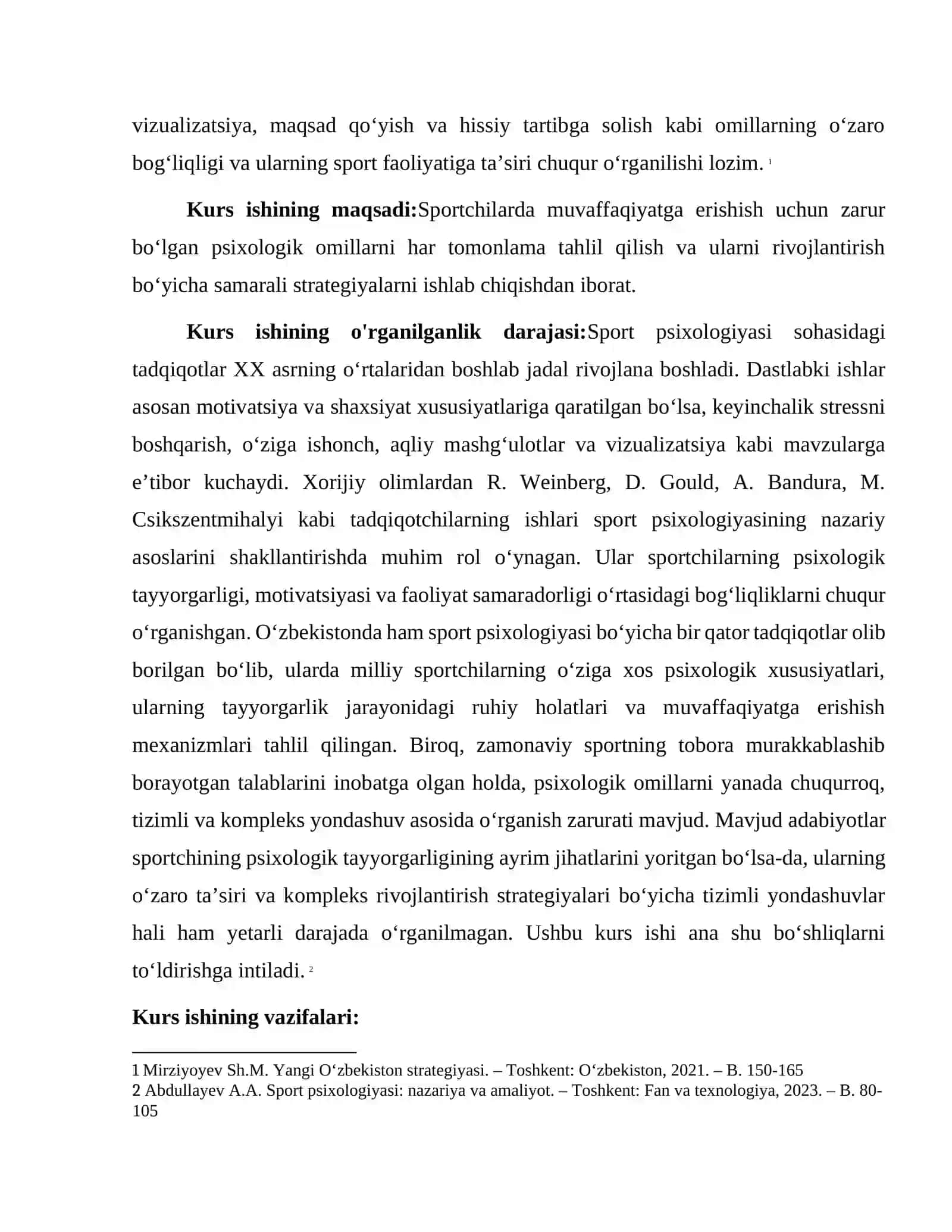 SPORT FAOLIYATIDA PSIXOLOGIK OMILLARNING NAZARIY ASOSLARI VA ULARNING MUVAFFAQIYATGA TA'SIRI 4