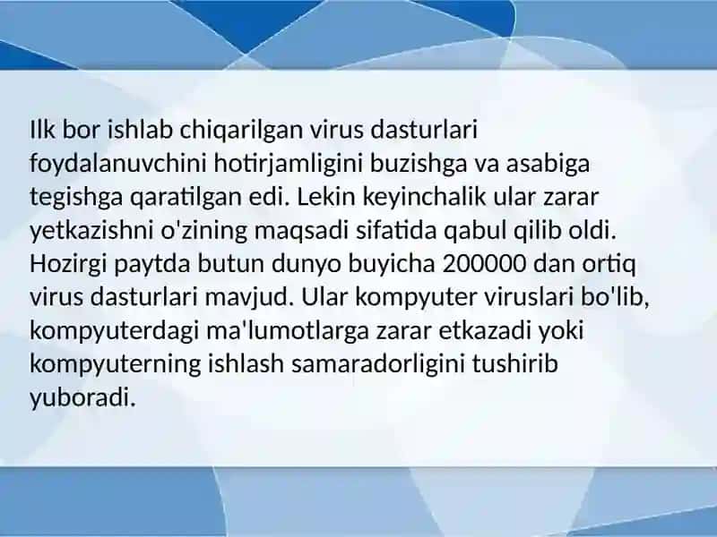 Kompyuter viruslari va antivirus Dasturlari 4