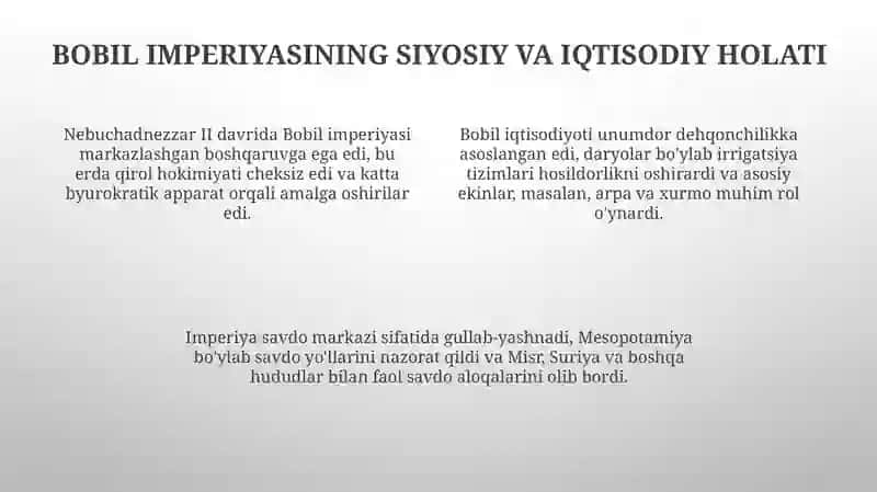 Navoxudonosor II davrida Bobil podsholigi 4