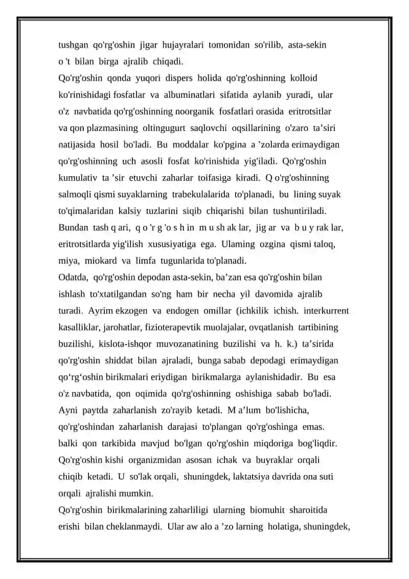 Kimyoviy moddalar va ularning gigiyenik baholash 4