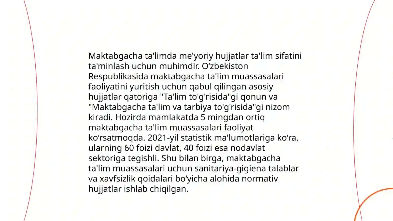 Alohida ta'lim ehtiyojlari bo'lgan bolalar maktabgacha ta'limi me'yoriy hujjatlarini tahlil qilish 4
