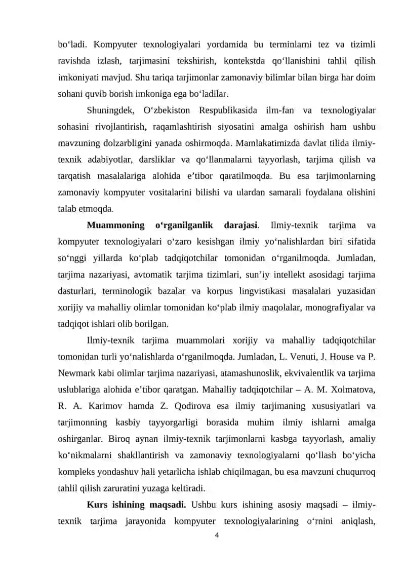 ILMIY-TEXNIK TARJIMADA KOMPYUTER TEXNOLOGIYALARIDAN FOYDALANISH 4