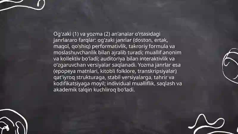 Xalq kitoblarining janr xususiyatlari 4