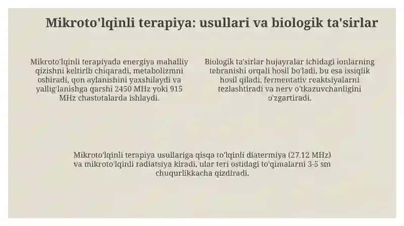 Elektromagnit to'lqinlar bilan o'zaro ta'sir va ularning biologik ta'sirlari 4