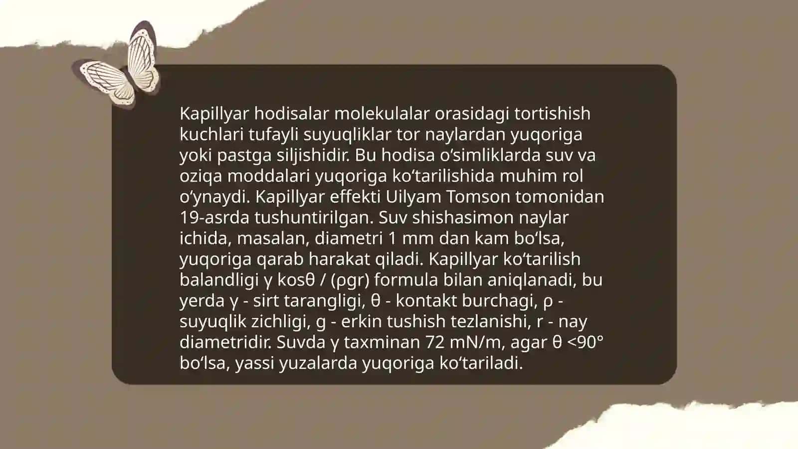 Suyuqliklarning sirt hodisalari va adsorbsiya jarayonlari 4