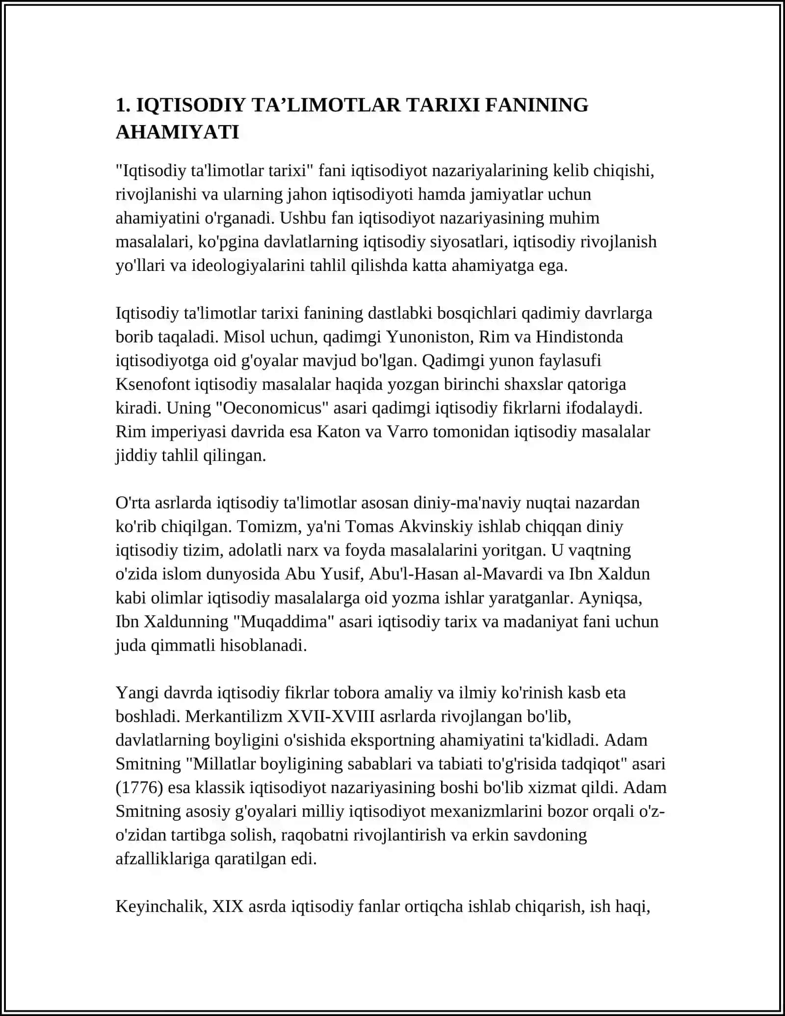 IQTISODIY TA’LIMOTLAR TARIXI 4