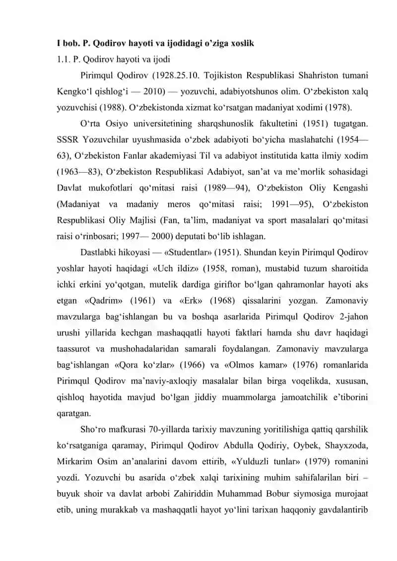 P.Qodirov ijodida Bobur mavzusi 4
