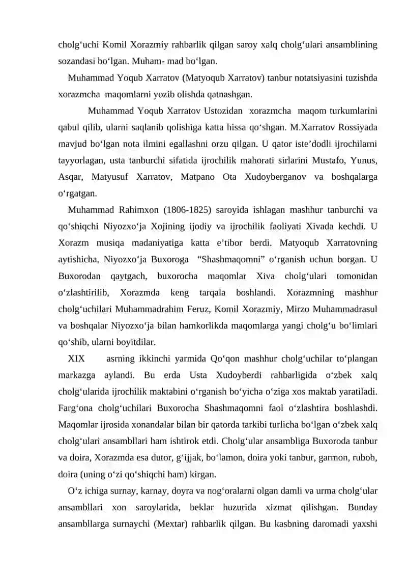XIX asrda O'zbek xalq cholg'ulari 4