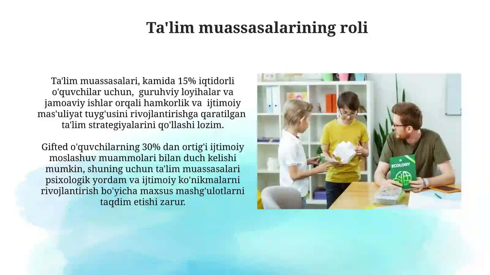 Iqtidorli talabalarning ijtimoiylashuv darajasi 4