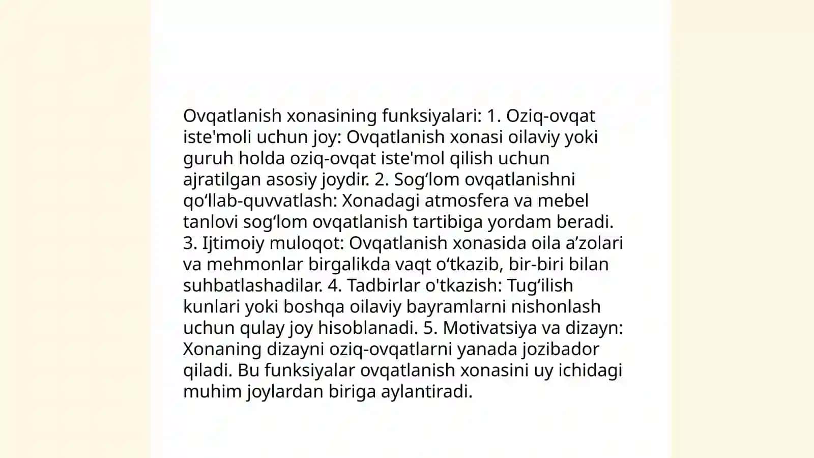 Dinning strukturasi va funksiyalari 4