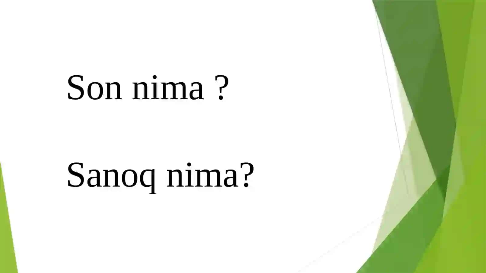 Son va sanoq tushunchasini shakllantirish bosqichlari 4