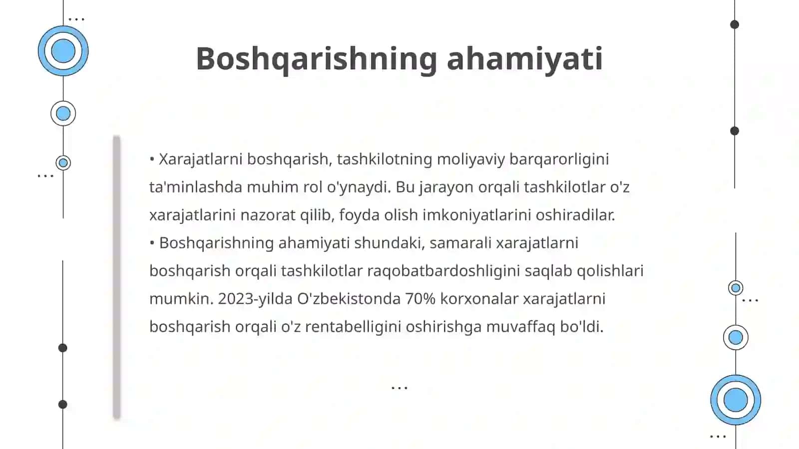 Operation menejmentda xarajatlarni boshqarish 4