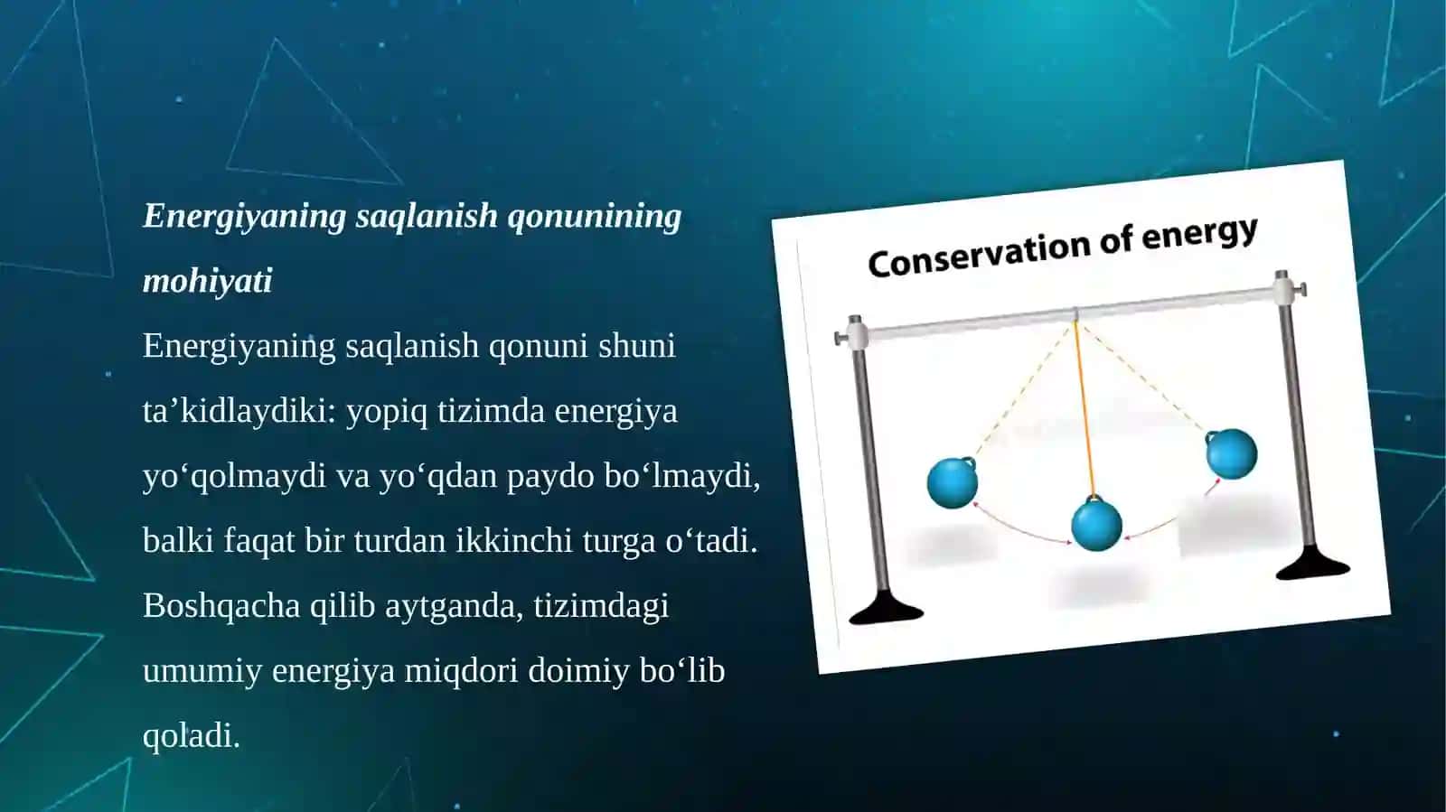 Energiyaning saqlanish qonuni 4